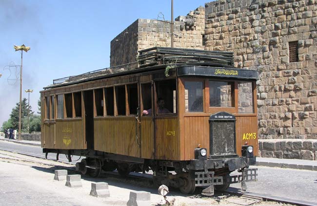 The phantastic DeDion railcar in Bosra, photo: Alfons Stettner