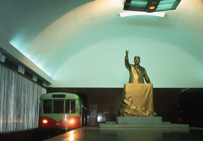 Berlin metro cars in Pyongyang