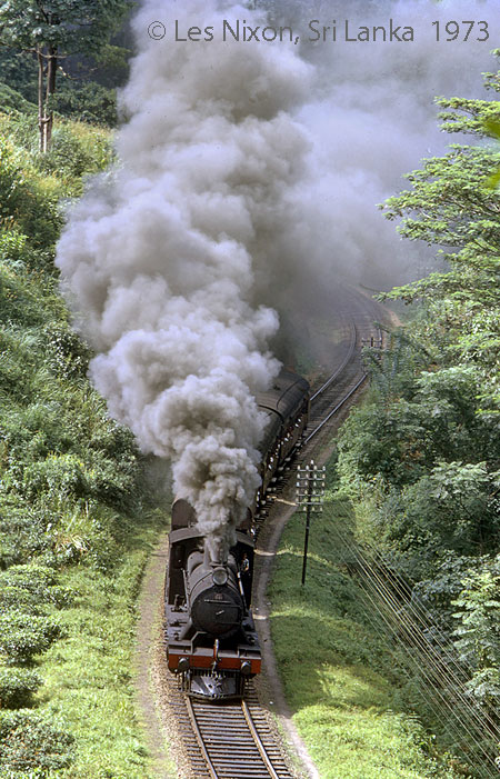 Steam in Sri Lanka, photo: Les Nixon August 1973
