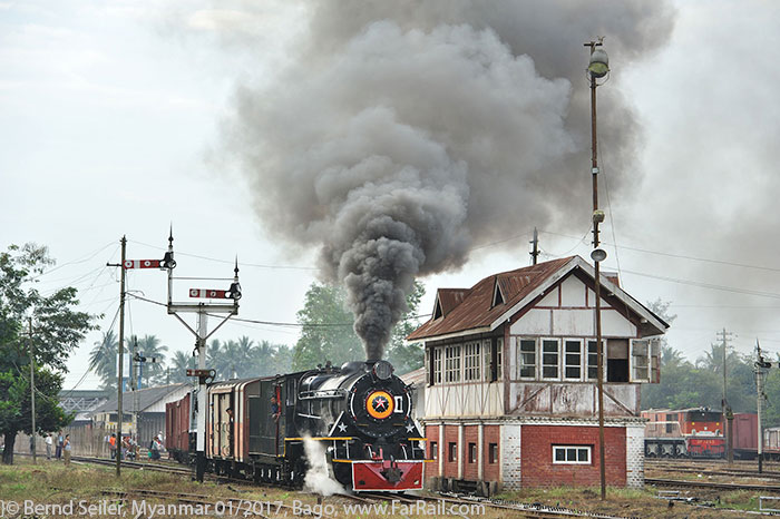 Metre Gauge Steam in Myanmar/Burma: Bago
