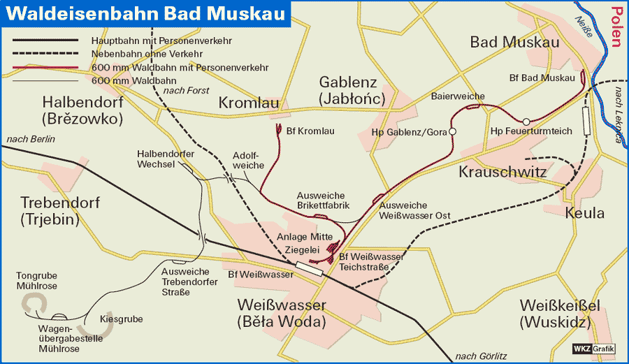 map forestry railway Bad Muskau