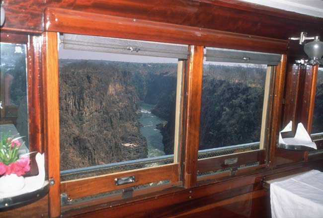 view from the Victoria Falls bridge